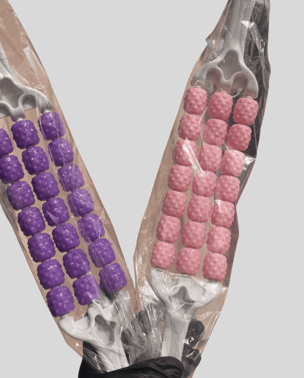 Sunnez Cosmetics Lip Balm Sets Lip balm sets with colorful spherical containers in pink and purple.